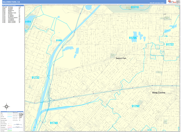 Baldwin Park City Digital Map Basic Style
